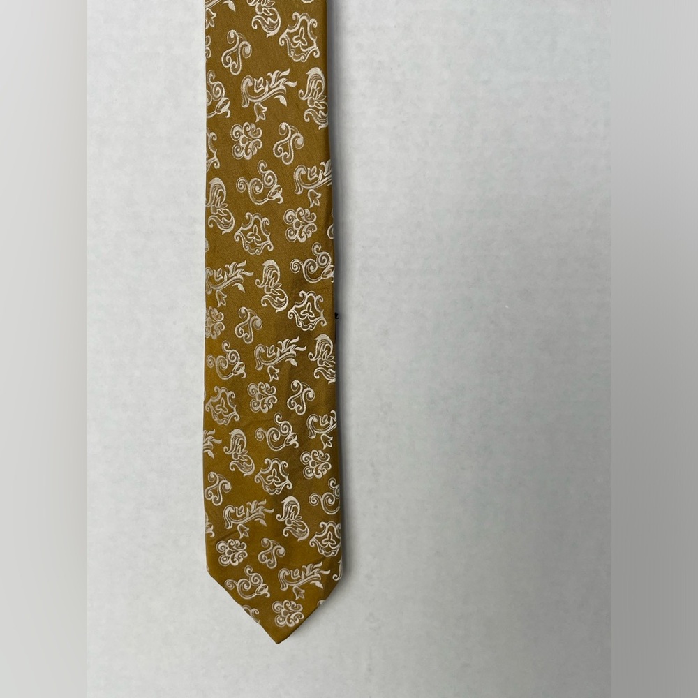 Vintage Yves Saint Laurent Gold Silk Tie